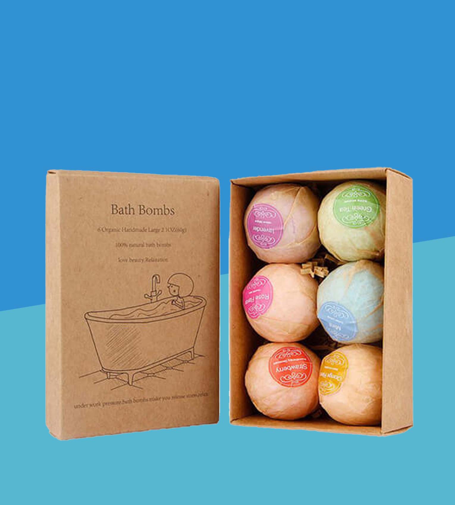 Kraft Bath Bomb Boxes